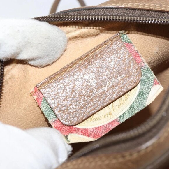 GUCCI GG Supreme Web Sherry Line Bag PVC Beige Gold 89 02 066 Auth BA7117 - Picture 11 of 16